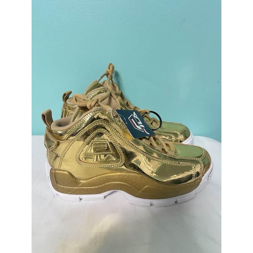 Fila Grant Hill 2 Metallic Size 6 Mens Gold Athletic‎ Basketball Shoes S-53